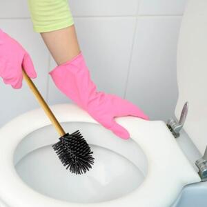 Szczotka do wc Sepio silikonowa główka drewniany uchwyt