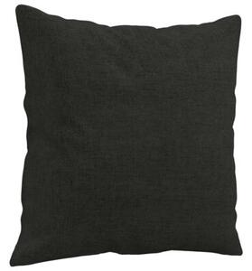 Sofa 2-osobowa z poduszkami, czarna, 140 cm, tkanina