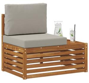 Sofa końcowa na zewnątrz z poduszką naturalny 91 x 63 x 73 cm