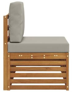 Sofa końcowa na zewnątrz z poduszką naturalny 91 x 63 x 73 cm