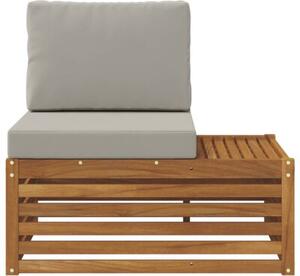 Sofa końcowa na zewnątrz z poduszką naturalny 91 x 63 x 73 cm