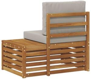 Sofa końcowa na zewnątrz z poduszką naturalny 91 x 63 x 73 cm