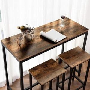 Zestaw barowy stół kuchenny+2 krzesła hoker modern industrialny loft 100 cm