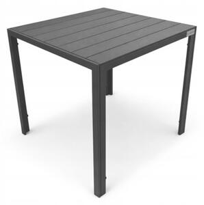 Zestaw mebli ogrodowych balkon stół Allen-ST 70x70C + 4x krzesło Polinka KD czarn