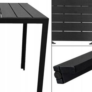 Zestaw mebli ogrodowych balkon stół Allen-ST 70x70C + 4x krzesło KP104-2 czarne