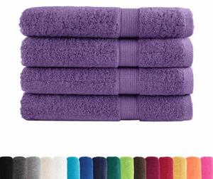 Ręczniki premium solund 4 szt. fioletowe, 100x200 cm, 600 g/cm²