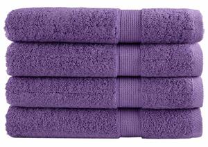 Ręczniki premium solund 4 szt. fioletowe, 100x200 cm, 600 g/cm²