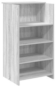 Biurko recepcyjne szare sonoma 55x50x103,5 cm drewno klejone
