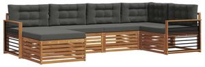 Zestaw mebli ogrodowych z litego drewna akacjowego w minimalistycznym designie
