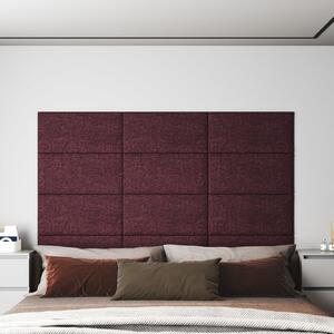 Panele ścienne, 12 szt., fioletowe, 60x30 cm, tkanina, 2,16 m²