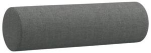 Sofa 2-osobowa z poduszkami, ciemnoszara, 120 cm, tkanina