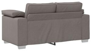 Sofa 3 szt. ciemnoszary tkanina lniana