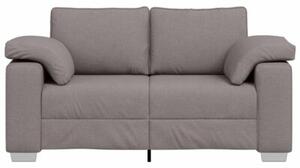 Nowoczesna sofa dwuosobowa z tkaniny w kolorze ciemnoszarym