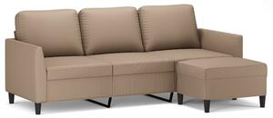 Sofa 3-osobowa z podnÃ³Å¼kiem, cappuccino, 180 cm, sztuczna skÃ³ra