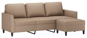 Sofa 3-osobowa z podnÃ³Å¼kiem, cappuccino, 180 cm, sztuczna skÃ³ra