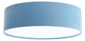 Niebieski welurowy plafon abażurowy - A361-Amfo