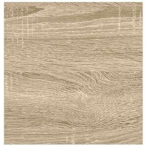 Wisząca półka ścienna, dębowo-biała, 23 x 23,5 x 3,8 cm, mdf