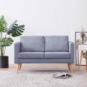 Sofa 2-osobowa, materiaÅowa, jasnoszara