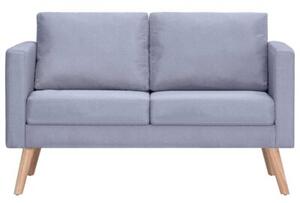 Sofa 2-osobowa, materiaÅowa, jasnoszara