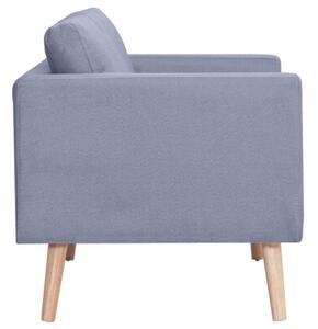 Sofa 2-osobowa, materiaÅowa, jasnoszara