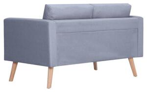 Sofa 2-osobowa, materiaÅowa, jasnoszara