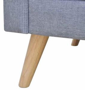 Sofa 2-osobowa, materiaÅowa, jasnoszara
