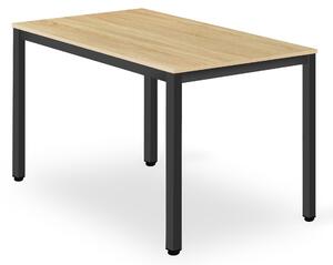 Stół TESSA 120cm x 60cm - dąb / czarne nogi