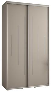 Szafa przesuwna wysoka Dakota 12 130, gł. 60 cm kaszmir + kaszmir + srebrny