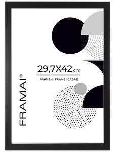 Czarna ramka na zdjęcia 29,7x42 cm A3 FRAMAI®