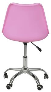 Różowe krzesło biurowe MILANO