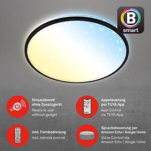 Briloner Lampa sufitowa LED Ivy Sky S, dekor gwiazdy, Ø 49 cm