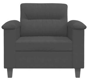Fotel, czarny, 60 cm, obity mikrofibrÄ