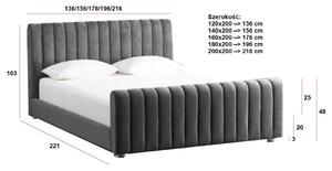 Łóżko 180x200 Tapicerowane Foria | Tkaniny i Kolory Do Wyboru