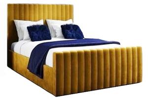 Łóżko 160x200 Tapicerowane Caporra + Pojemnik | Tkaniny i Kolory Do Wyboru
