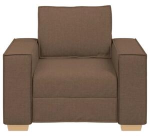 Sofa fotel brązowy 100x78x84 cm tkanina