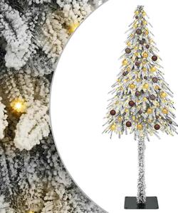 Choinka z 300 diodami LED z podstawą Biały 210 cm PE i stal