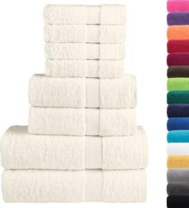 Zestaw 8-częściowy ręczników premium solund, kremowy, 600 g/cm²