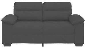 Sofa 2-osobowa czarna 160x81x84 cm tkanina