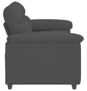 Sofa 2-osobowa czarna 160x81x84 cm tkanina