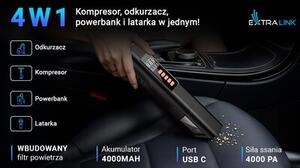 Odkurzacz ręczny EXTRALINK 2w1 z kompresorem
