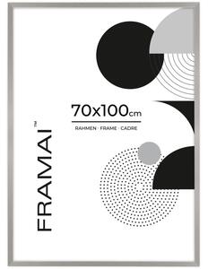 Srebrna ramka na zdjęcia w rozmiarze 70x100 cm FRAMAI®