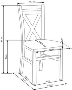Krzesło skandynawskie Dario - Białe-olcha