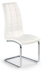 Białe pikowane krzesło na płozach - Anthony