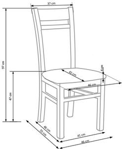 Skandynawskie krzesło drewniane Lettar - Dąb miodowy