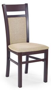 Drewniane krzesło w stylu skandynawskim ciemny orzech - Lettar