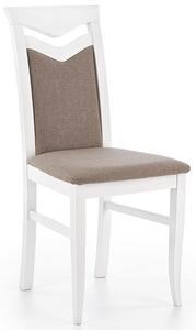 Krzesło drewniane tapicerowane Eric - białe