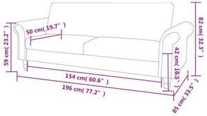 RozkÅadana sofa 2-os., z podÅokietnikami, sztuczny zamsz, brÄ z