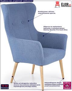 Fotel uszak wypoczynkowy Devan - niebieski