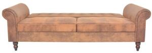 RozkÅadana sofa 2-os., z podÅokietnikami, sztuczny zamsz, brÄ z