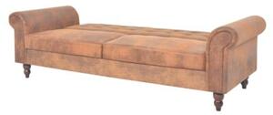RozkÅadana sofa 2-os., z podÅokietnikami, sztuczny zamsz, brÄ z